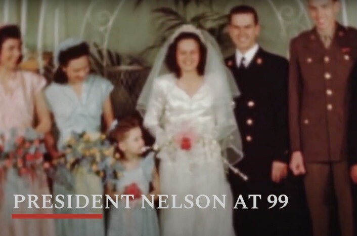 A Church News video features a photo from President Nelson’s wedding.